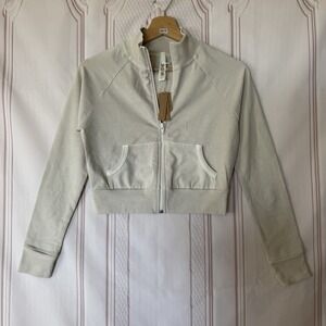 SKIMS Full Zip Outdoor Track Jacket In Bone Women's Size S NWT Pockets